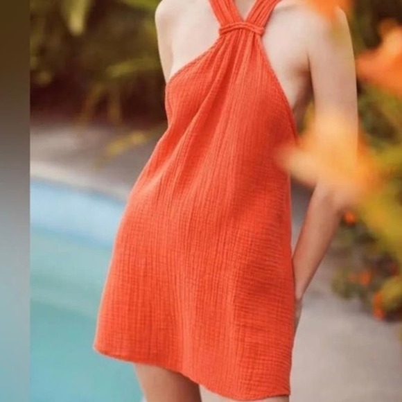 Anthropologie Braided Halter Mini Dress
Orange Beach Pool ANTHRO small - Picture 2 of 6